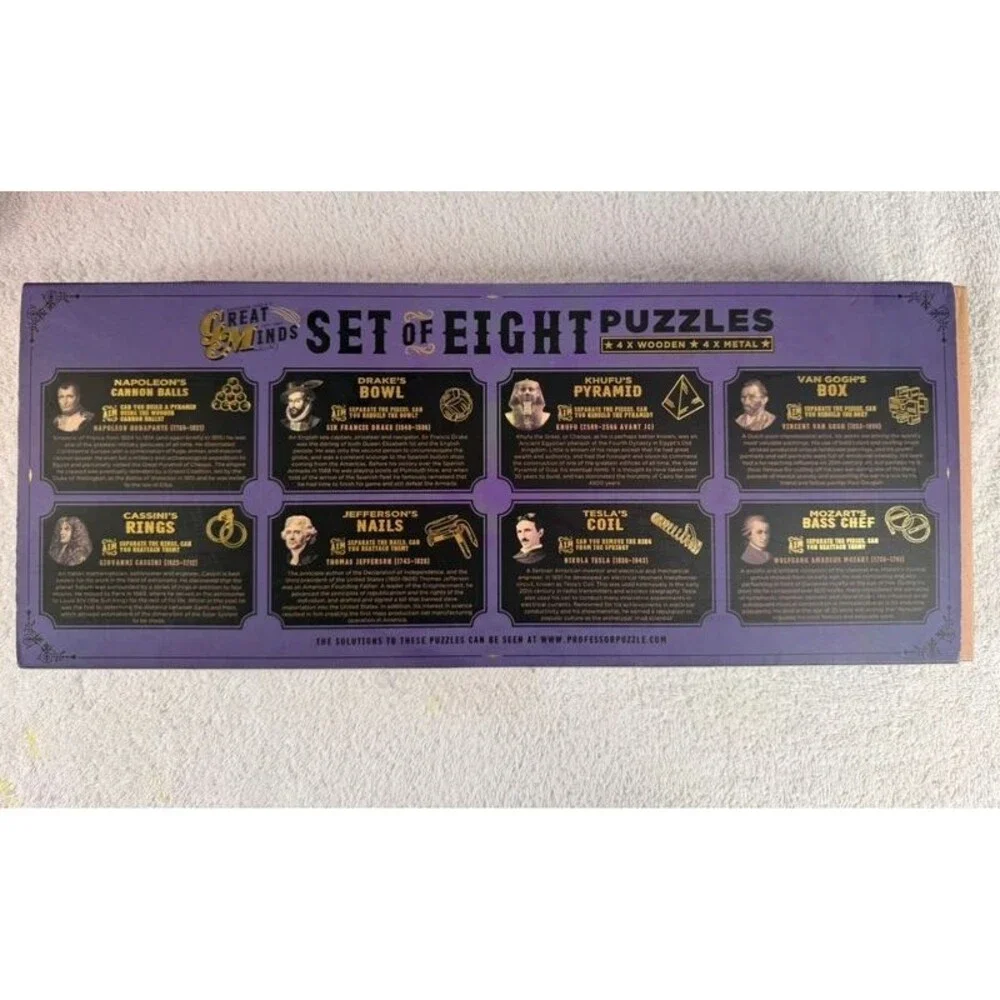 Professor Puzzle Great Minds Set of Eight Puzzles